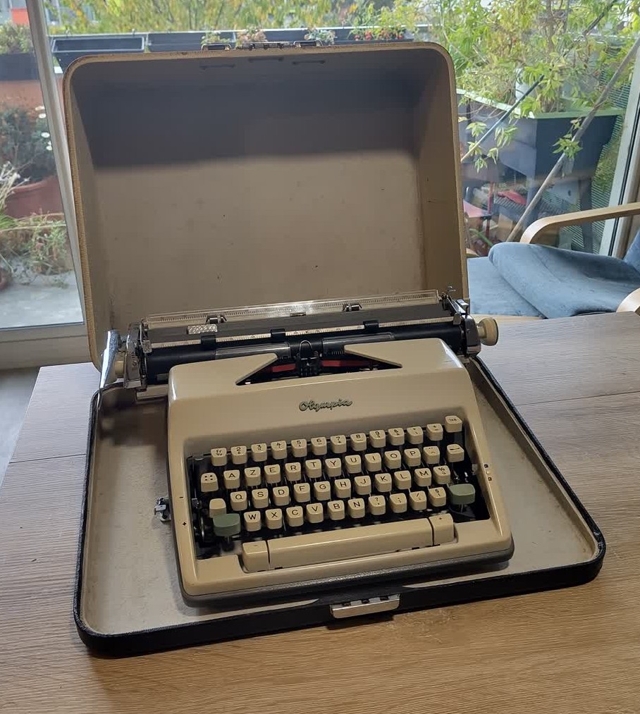 An Olympia typewriter machine